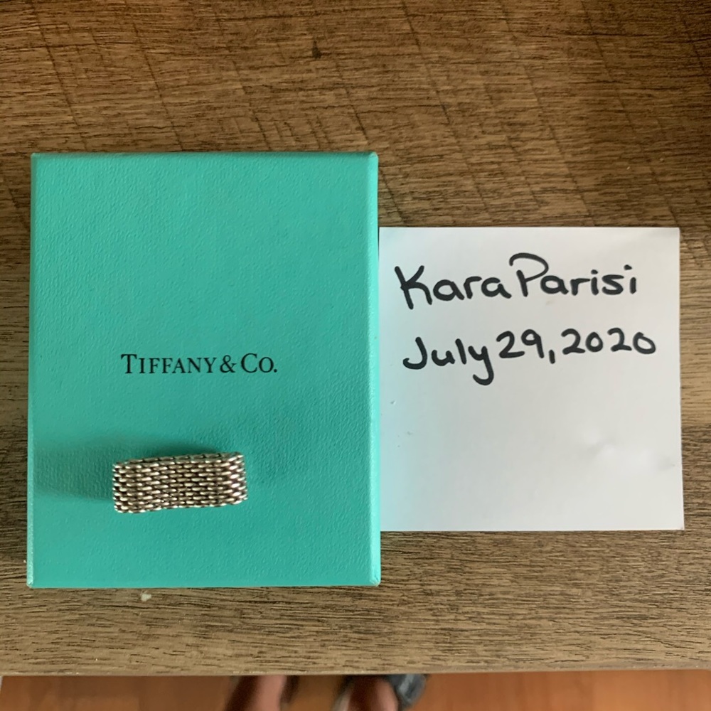TIFFANY & CO. • SOMERSET MESH RING • SIZE 6.5 - Picture 1 of 7